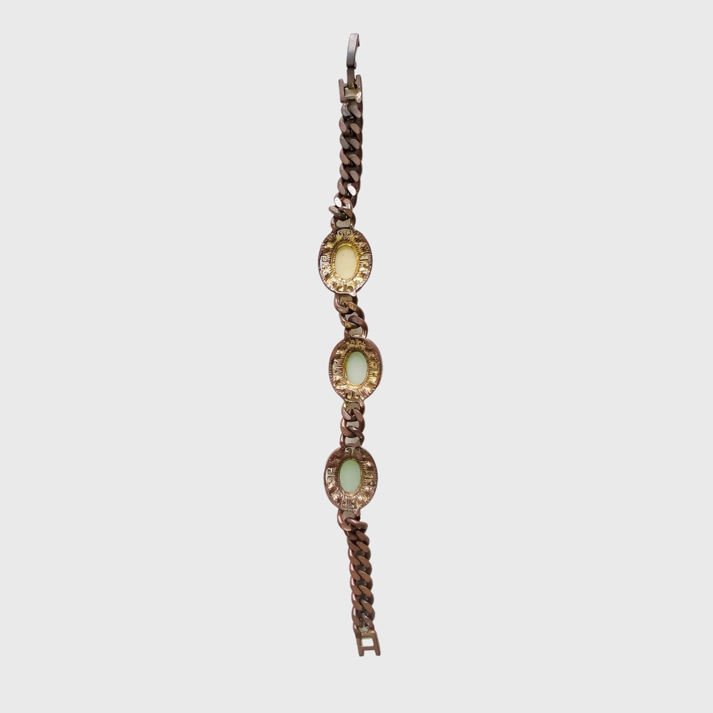Oval Bracelet with Tan Accents