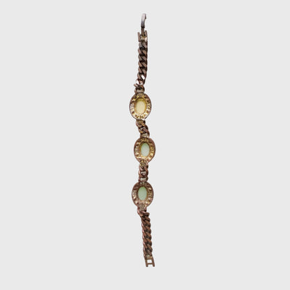 Oval Bracelet with Tan Accents