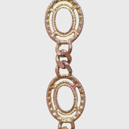 Oval Bracelet with Tan Accents