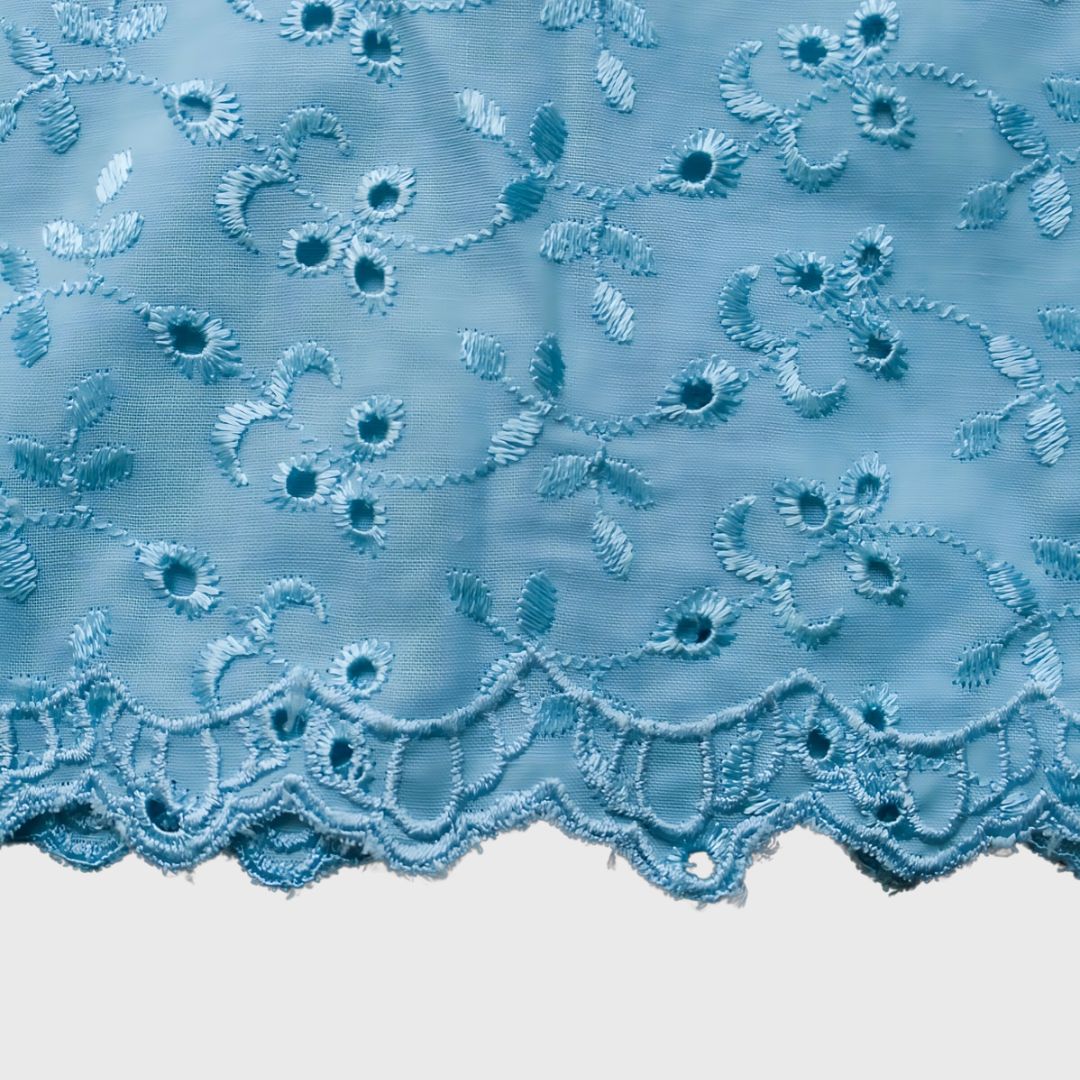 Vintage Blue Lace Simple Encim Kebaya