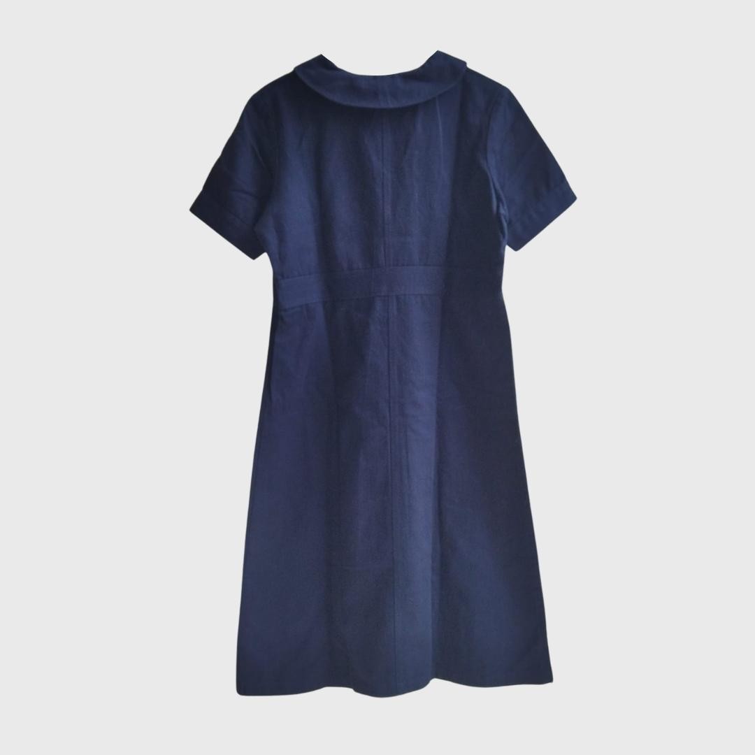 Vintage Navy 1960 Style Shift Dress