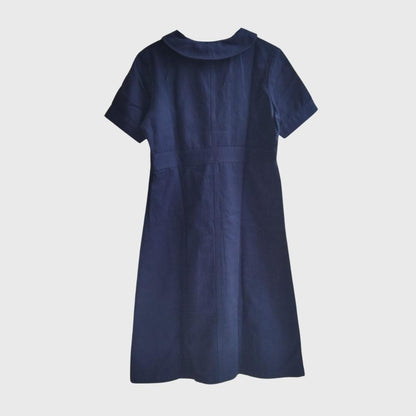 Vintage Navy 1960 Style Shift Dress