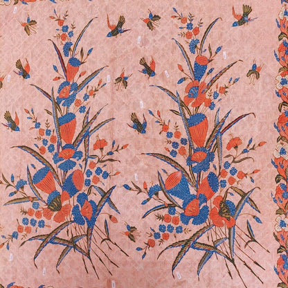 Vintage 40s Orange Galaran Dutch Encim Batik