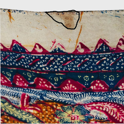 Vintage Indonesian Hand Drawn Batik Tiga Negri Sign Tjoa Tjoen Tiang Latin