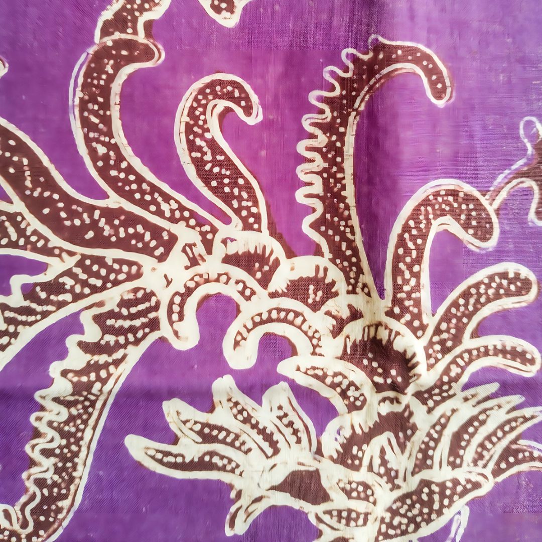 Vintage Purple Floral Shawl