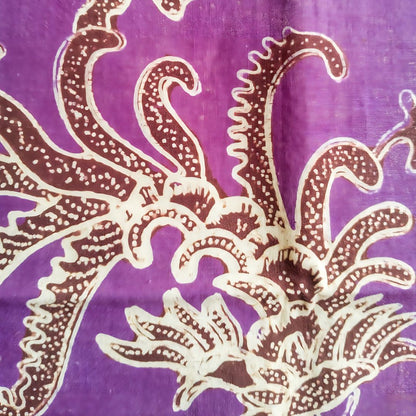 Vintage Purple Floral Shawl