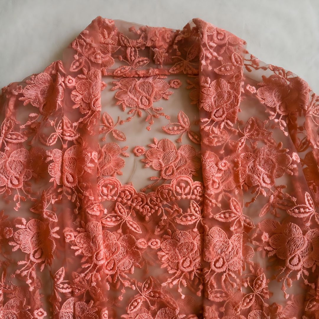 Vintage Orange Kebaya Lace