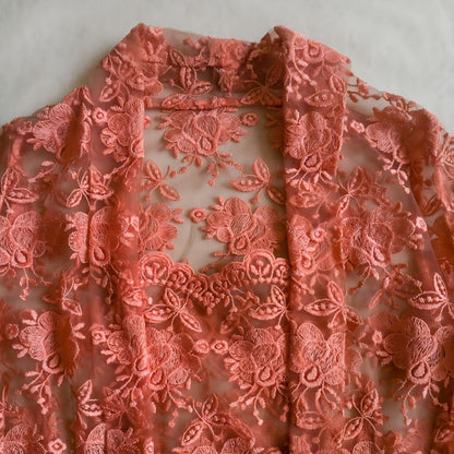Vintage Orange Kebaya Lace