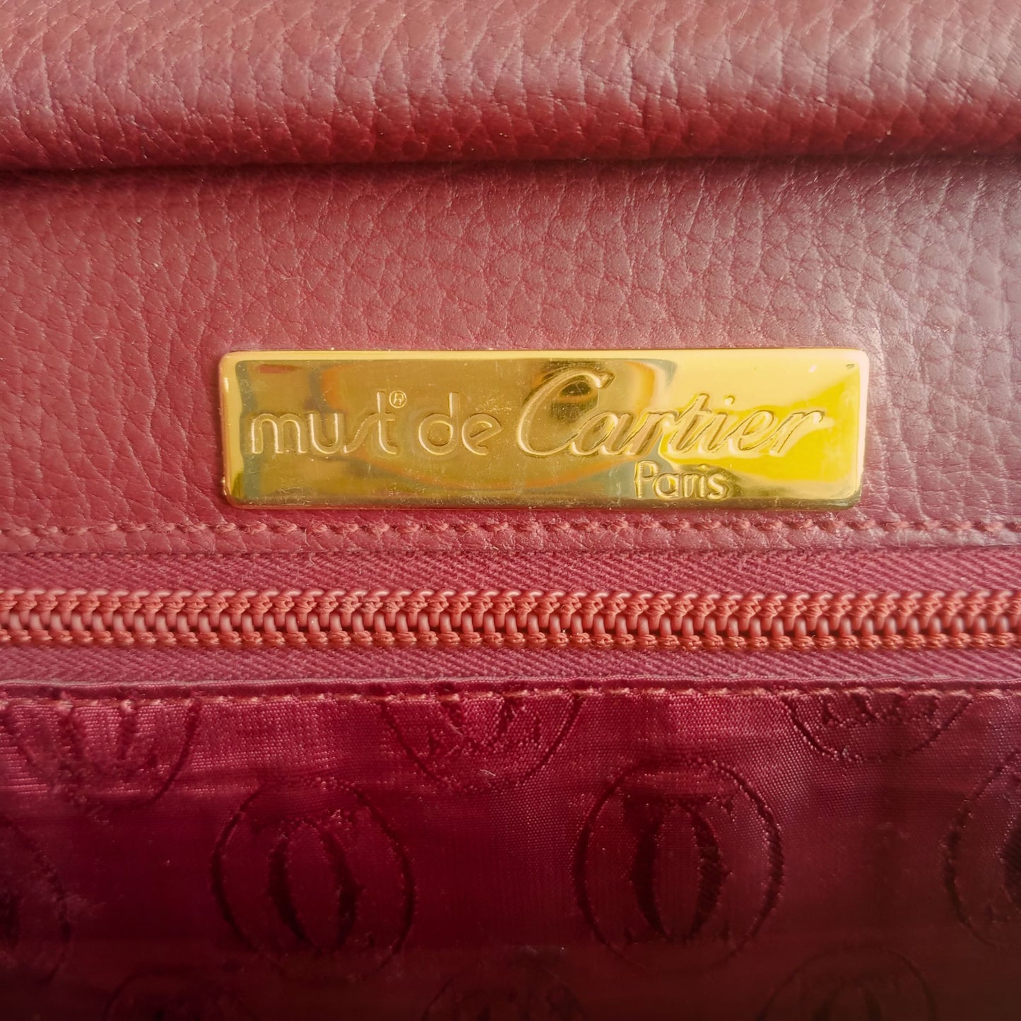 1990s Leather Half Moon Bordeaux Shoulder Bag