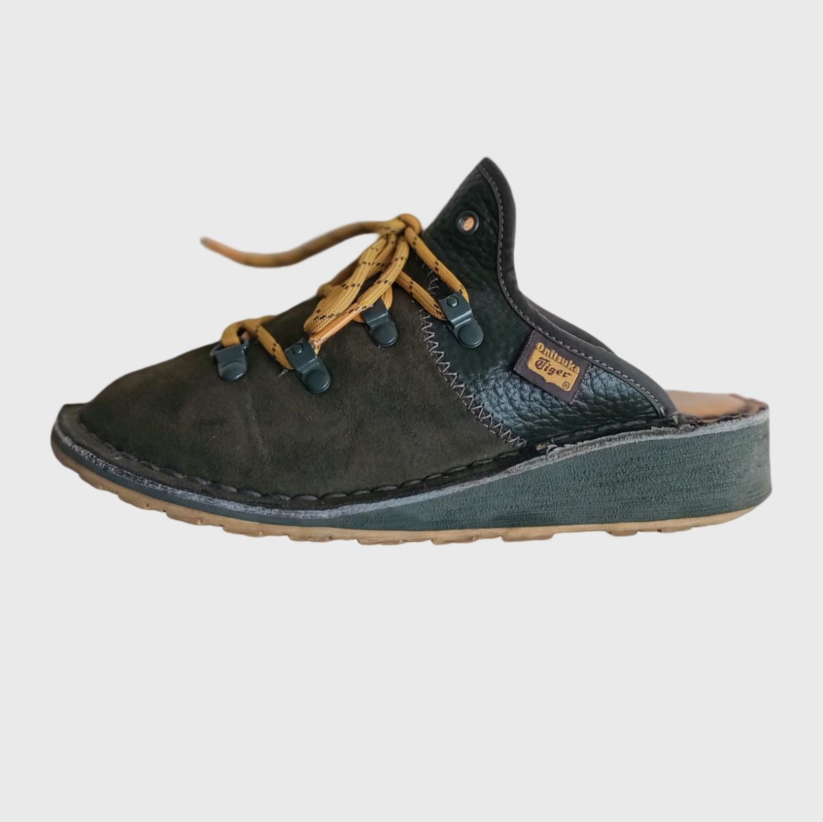 1990s Mule Canvas Army Green Sneakers