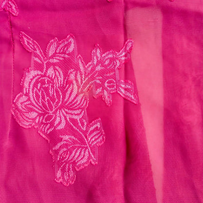 Vintage Pink Fuchsia Kutubaru Kebaya Rose Pattern