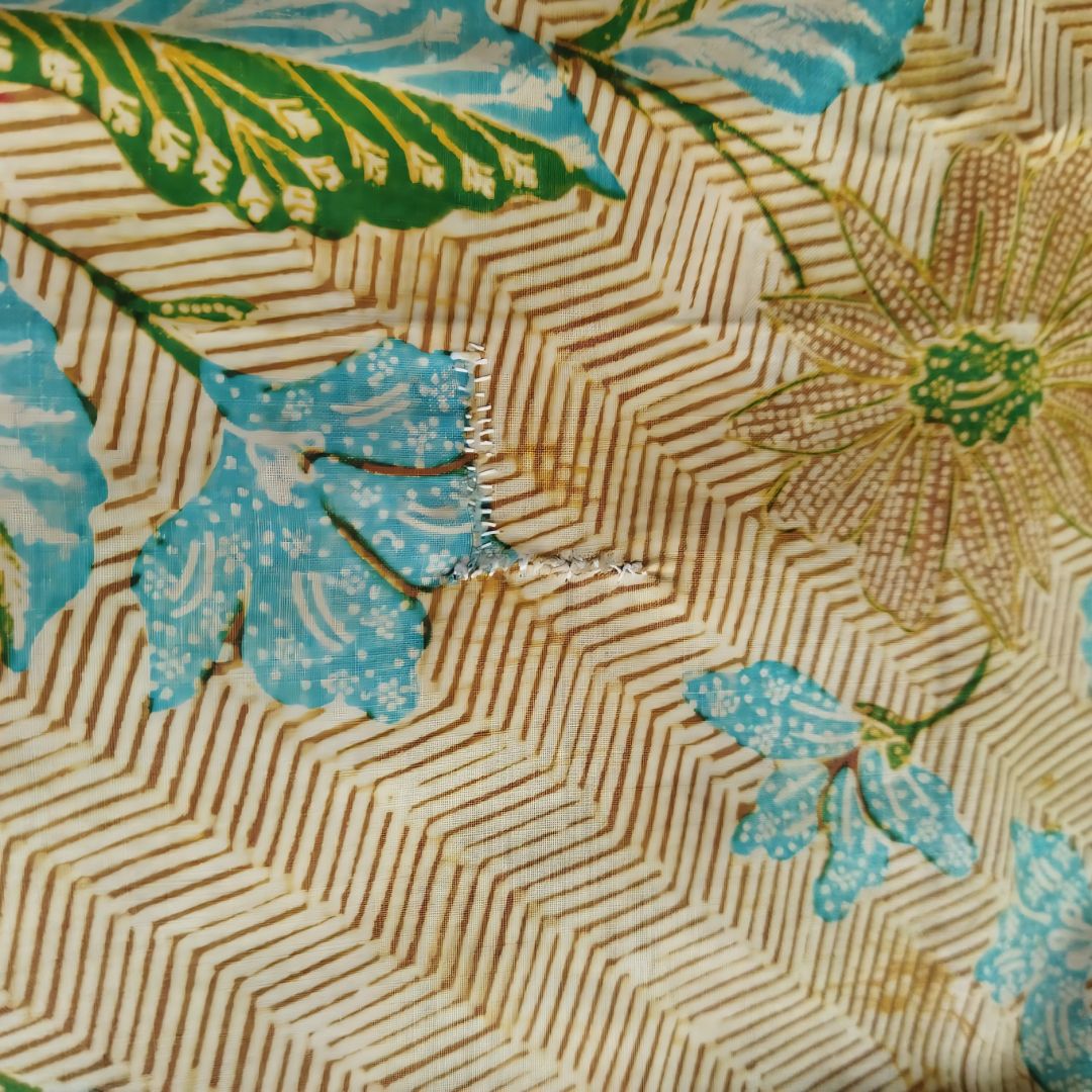 Vintage 1940s Tumpal Lereng Buketan Dutch Saroong