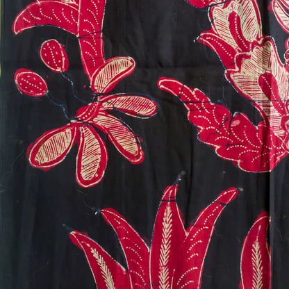 Vintage Red Black Shawl
