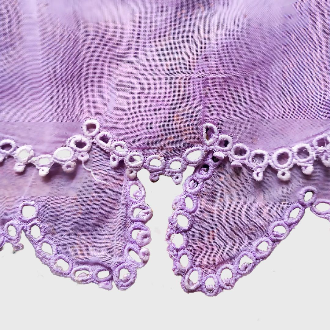 Vintage Purple Simple Round Encim Kebaya