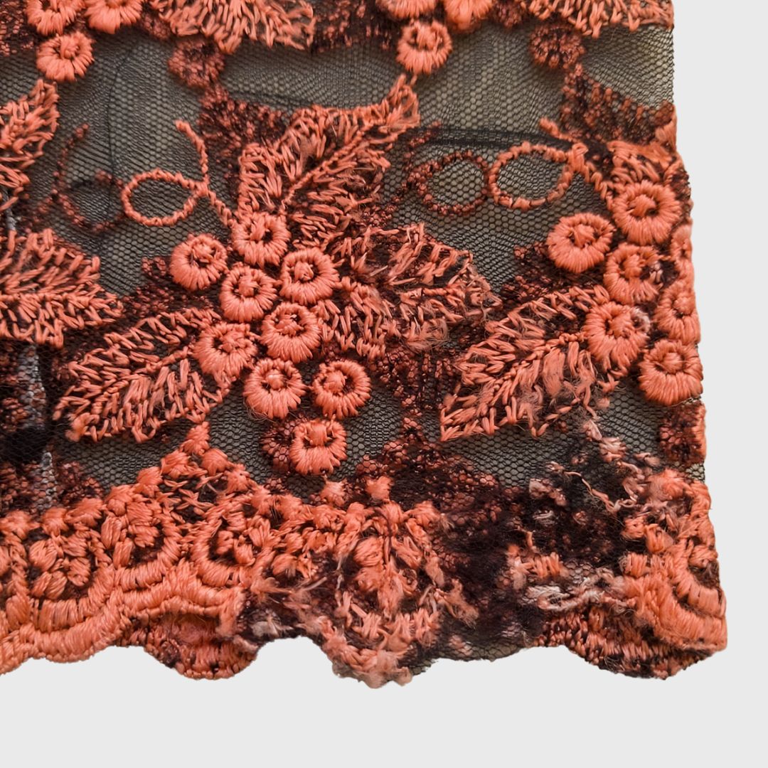 Vintage Orange Fruit Kebaya Lace