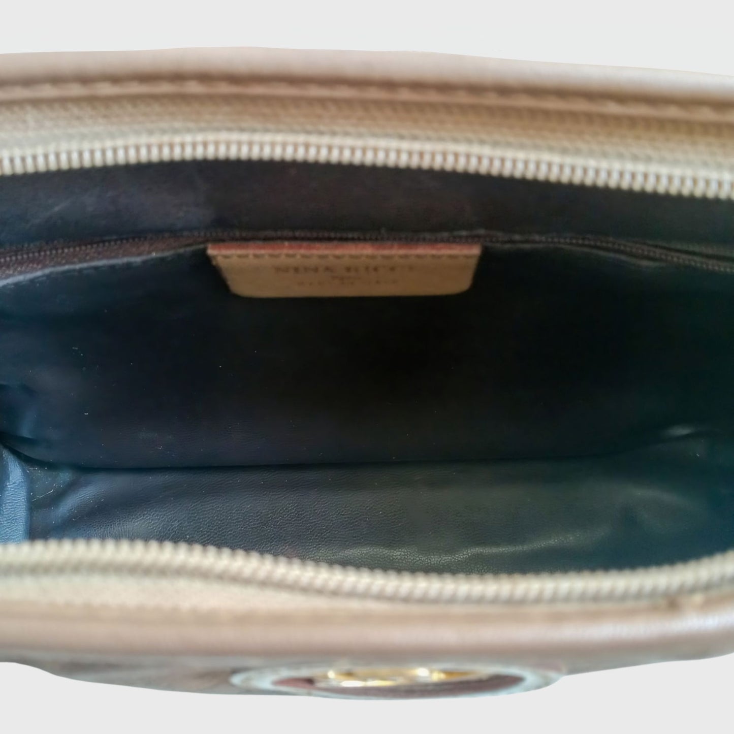 Vintage Typography Motifs Canvas Leather Pouch