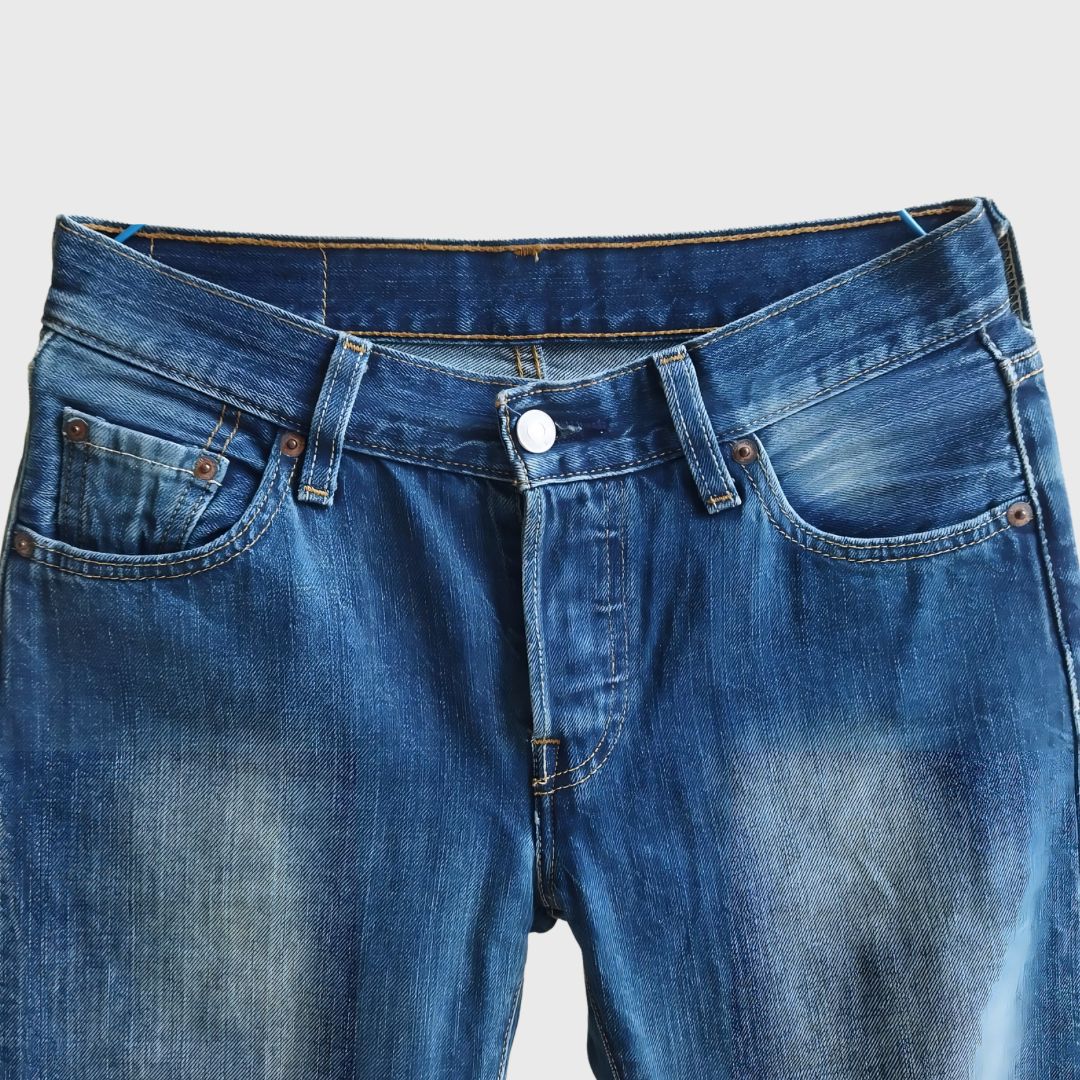 Vintage Multi Button Blue denim jeans