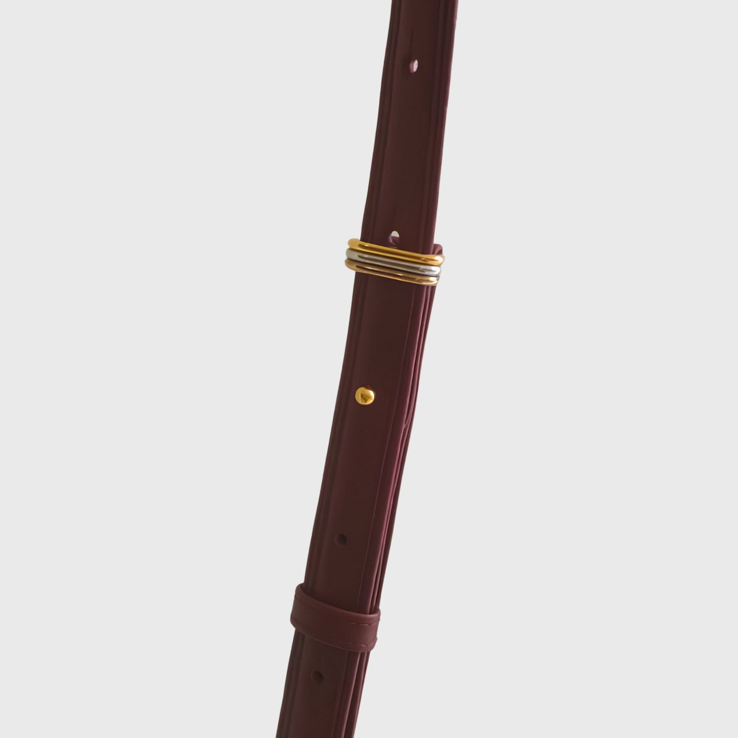 1990s Leather Half Moon Bordeaux Shoulder Bag