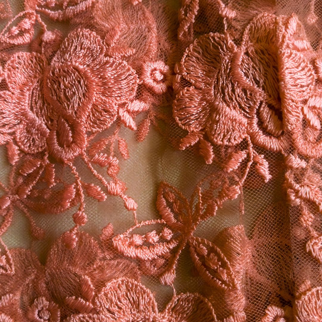 Vintage Orange Kebaya Lace
