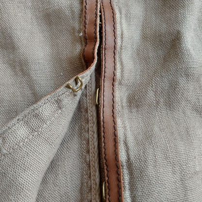 Vintage Linen Coffee Brown Blouse