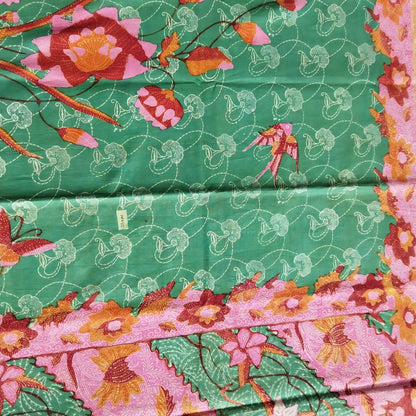 Vintage Turquoise Pink Saroong