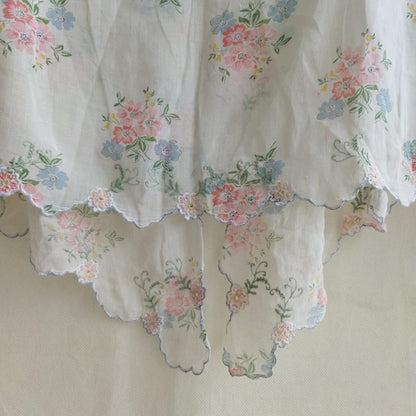 Vintage Floral Cotton Encim Kebaya In Broken White