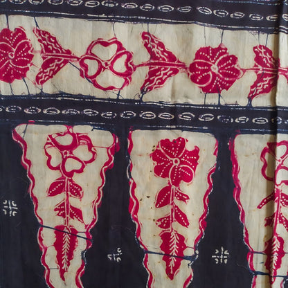 Vintage Red Black Shawl