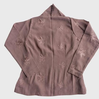 Vintage Brown Sateen Kebaya Kutubaru