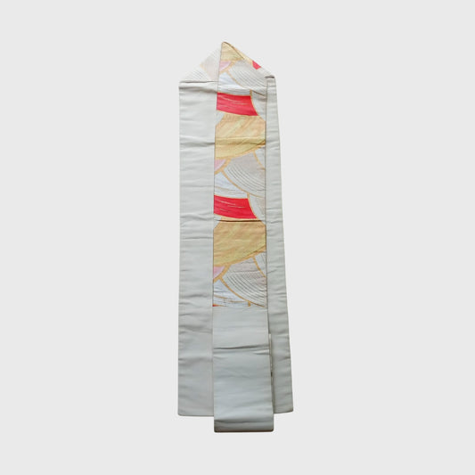Vintage Japanese Obi In White