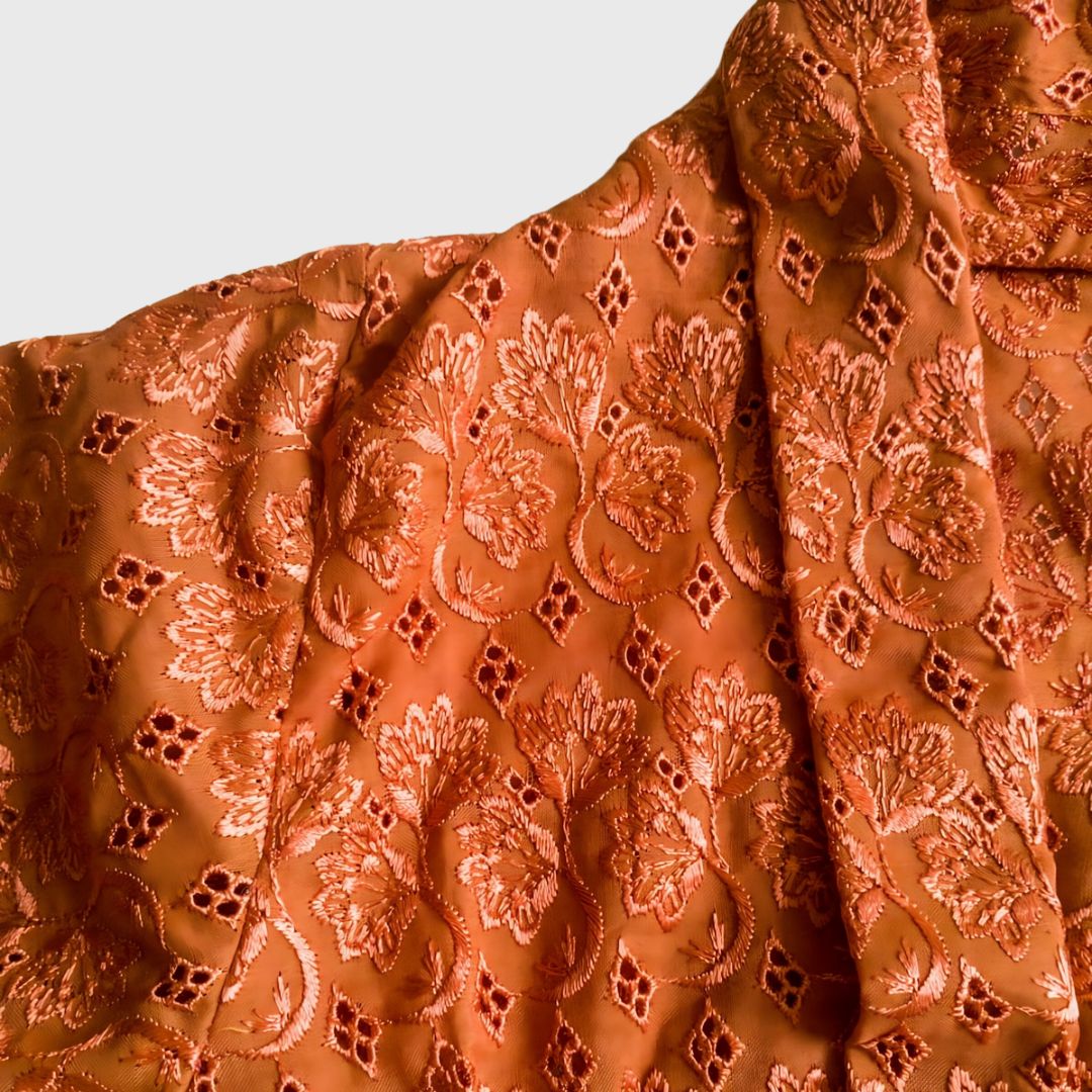 Vintage Orange Brown Kebaya Lace