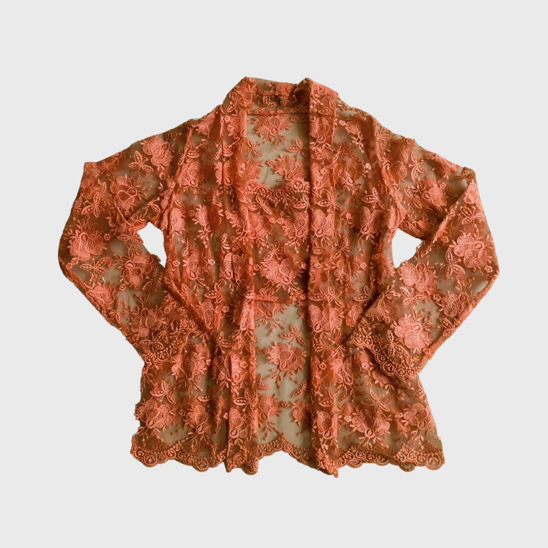 Vintage Orange Kebaya Lace