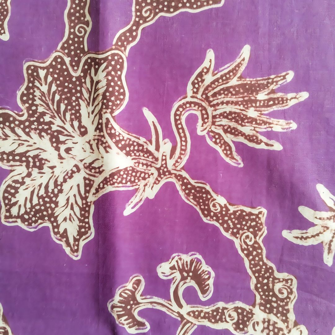 Vintage Purple Floral Shawl
