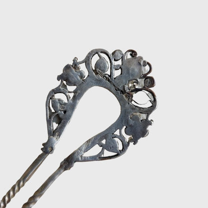 Vintage Silver Alloy Paisley Hairpin