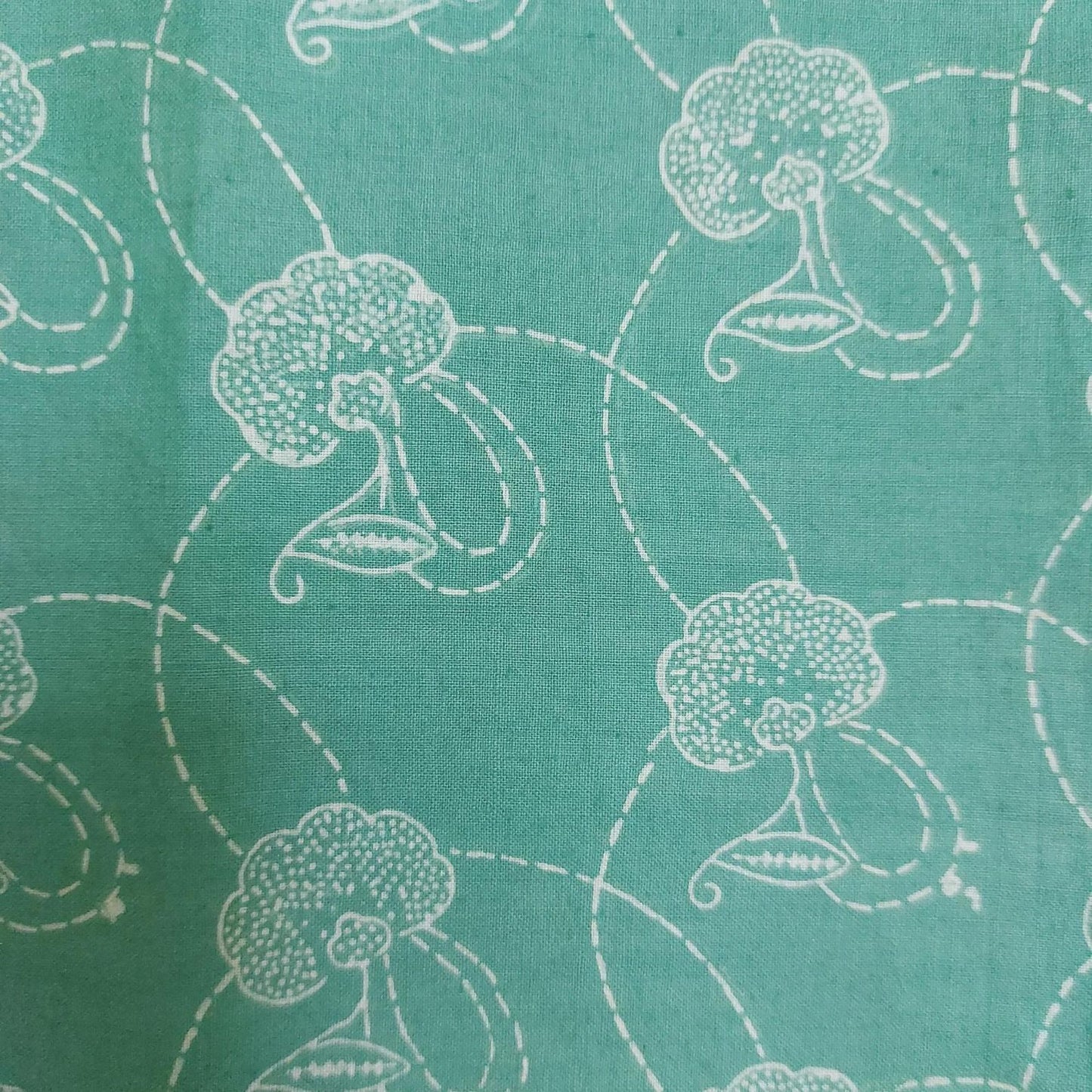 Vintage Indonesian Sarong Hand Drawn Turquoise-Pink Batik Peranakan/Encim