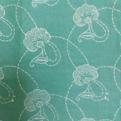 Vintage Indonesian Sarong Hand Drawn Turquoise-Pink Batik Peranakan/Encim