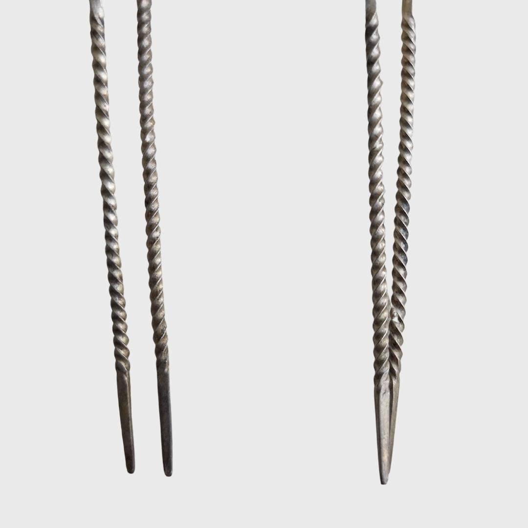 Vintage Silver Alloy Paisley Hairpin