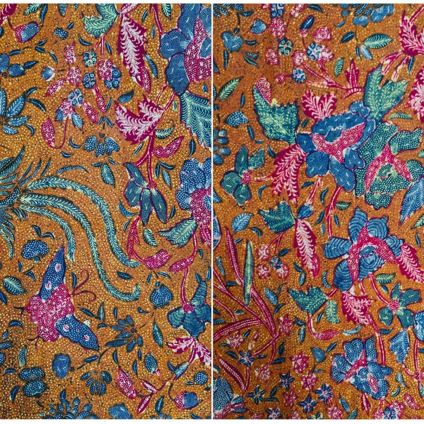 Vintage Indonesian Hand Drawn Batik Tiga Negri Sign Tjoa Tjoen Tiang Latin