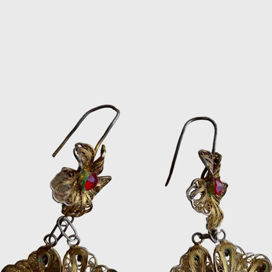 Vintage Palembang Filigree Earrings