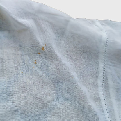 Vintage Broken White Kebaya Encim Flower Embroidery