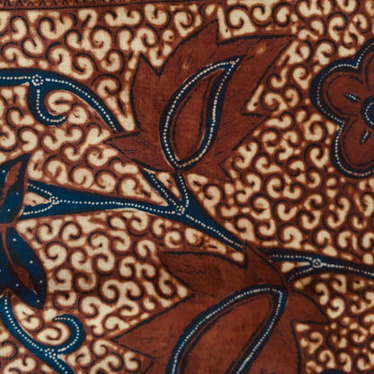 Vintage Sogan (Brown) Hand Drawn Semen Gurda Batik Shawl