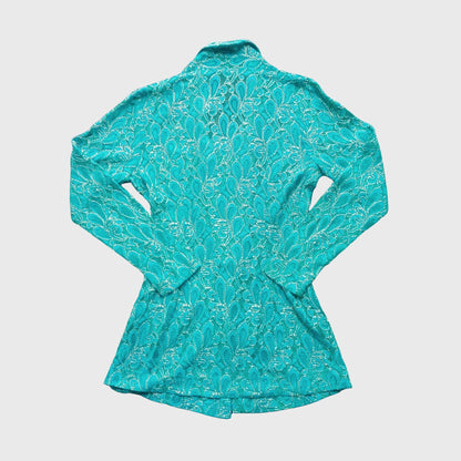 Vintage Turquoise Kutubaru Lace Kebaya