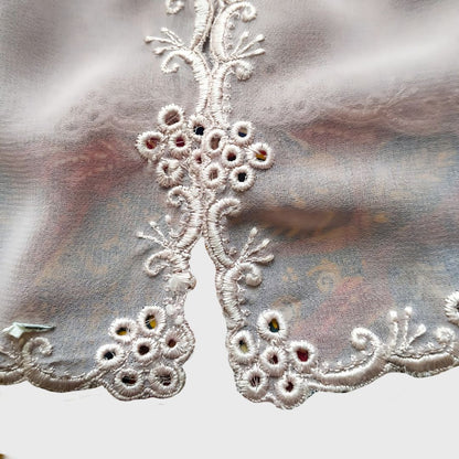 Vintage Soft Gray Simple Encim Kebaya