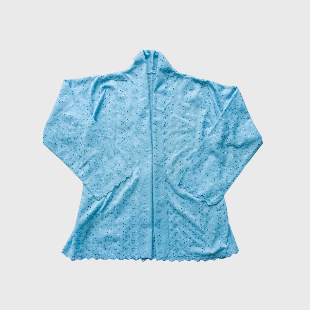 Vintage Blue Lace Simple Encim Kebaya