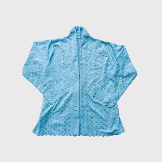 Vintage Blue Lace Simple Encim Kebaya