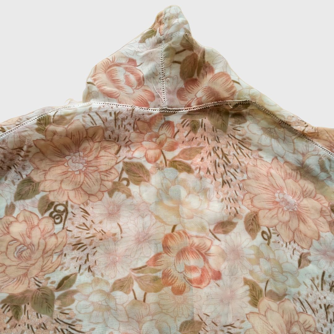 Vintage Brown Floral Encim Kebaya
