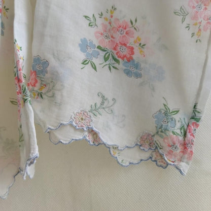 Vintage Floral Cotton Encim Kebaya In Broken White