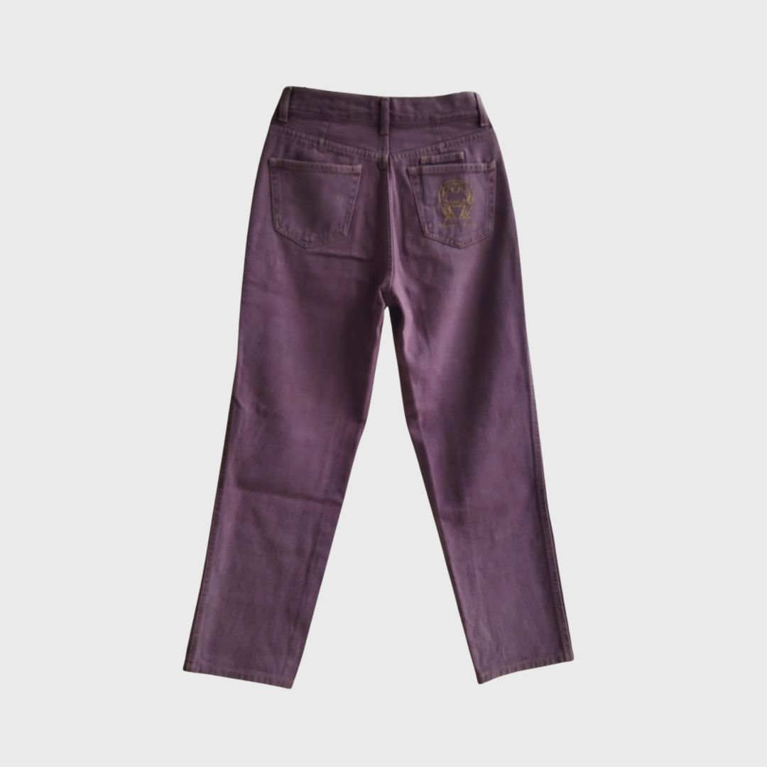 1990s Denim Purple High Waisted Trouser
