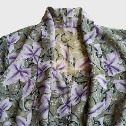 Vintage Gray Purple Kebaya Kutubaru
