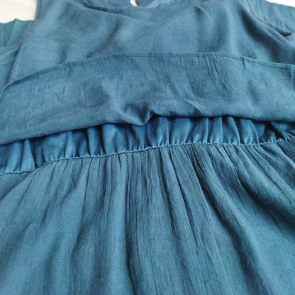 Vintage Teal Two Pieces Dress