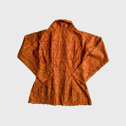 Vintage Orange Brown Kebaya Lace